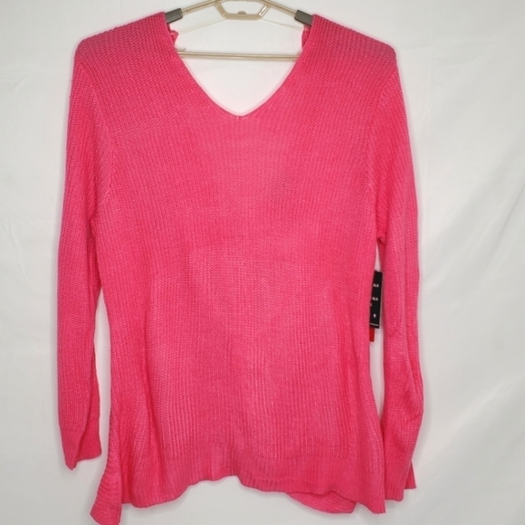 Almost Famous Pink Sweater Size 3X Knot Twist Detail Coquette Balletcore NEW - Picture 5 of 16